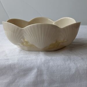 Belleek Pottery Ireland Shell Bon Bon Trinket Dish Discontinued